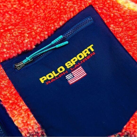 Polo Ralph Lauren Polo Sport Full Zip Multi Mock Neck Fleece  Mens SZ XXL - Picture 6 of 10